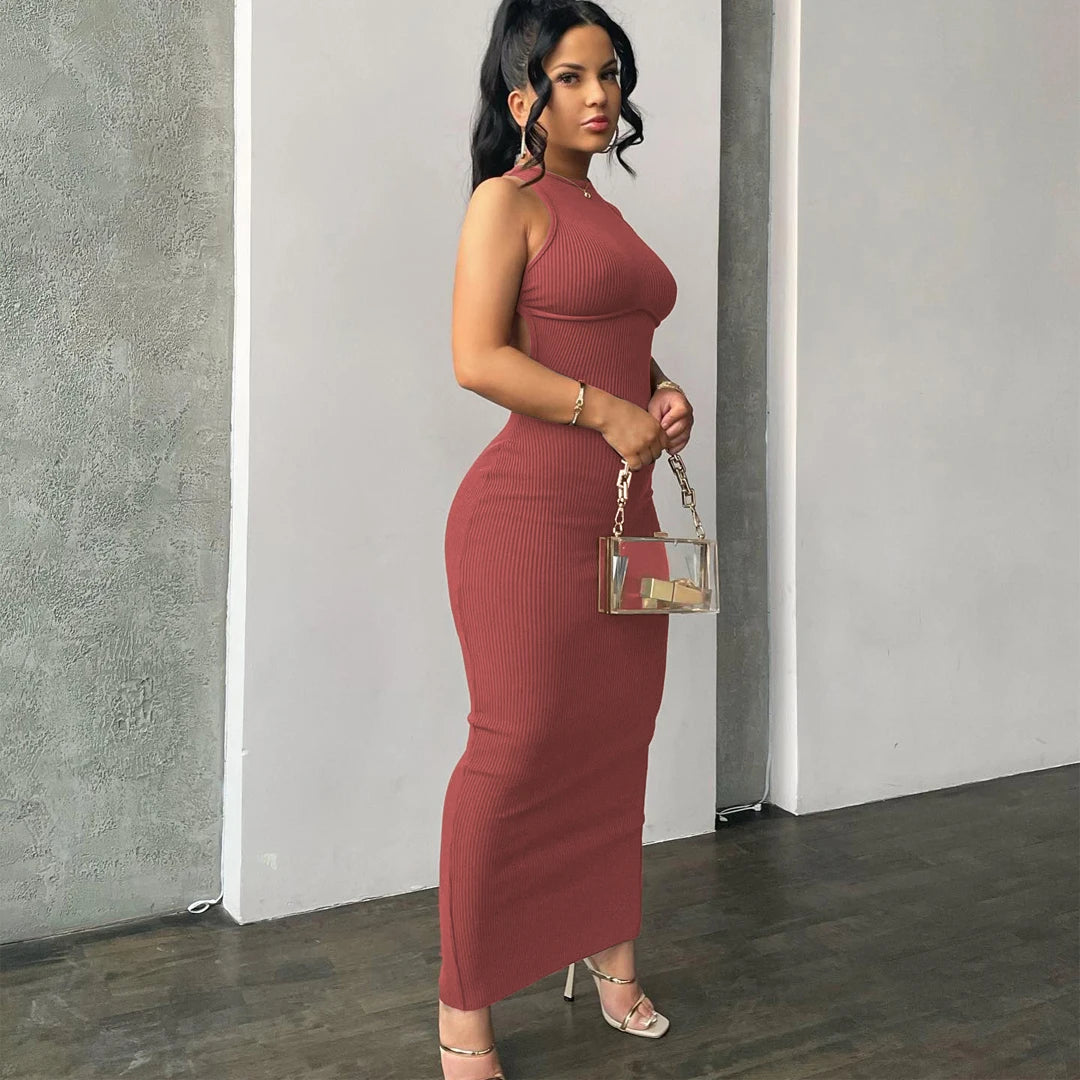 Hawthaw Women 2024 Summer Party Club Evening Streetwear Vacation Bodycon Black Long Dress Wholesale Items For Business D227851W