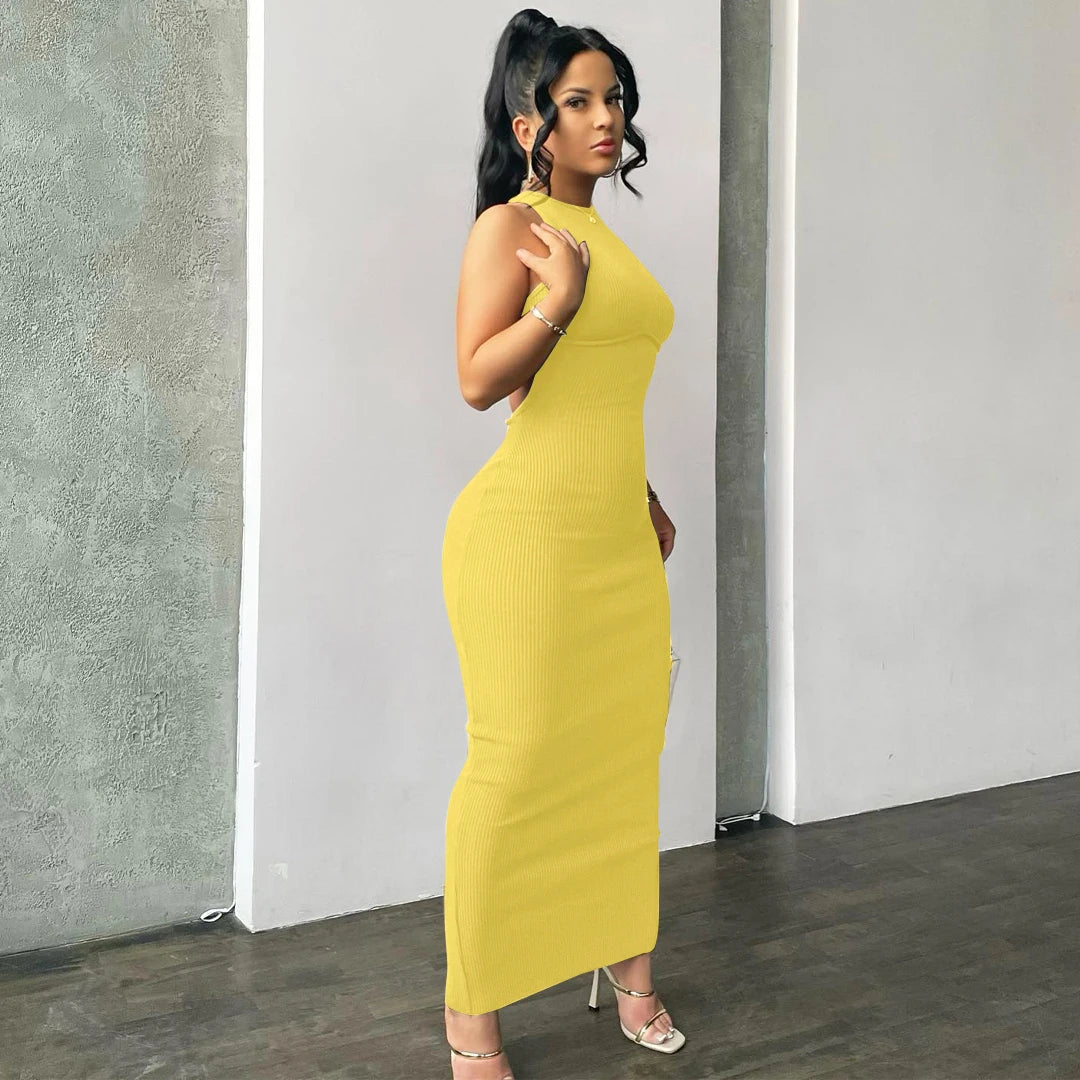 Hawthaw Women 2024 Summer Party Club Evening Streetwear Vacation Bodycon Black Long Dress Wholesale Items For Business D227851W