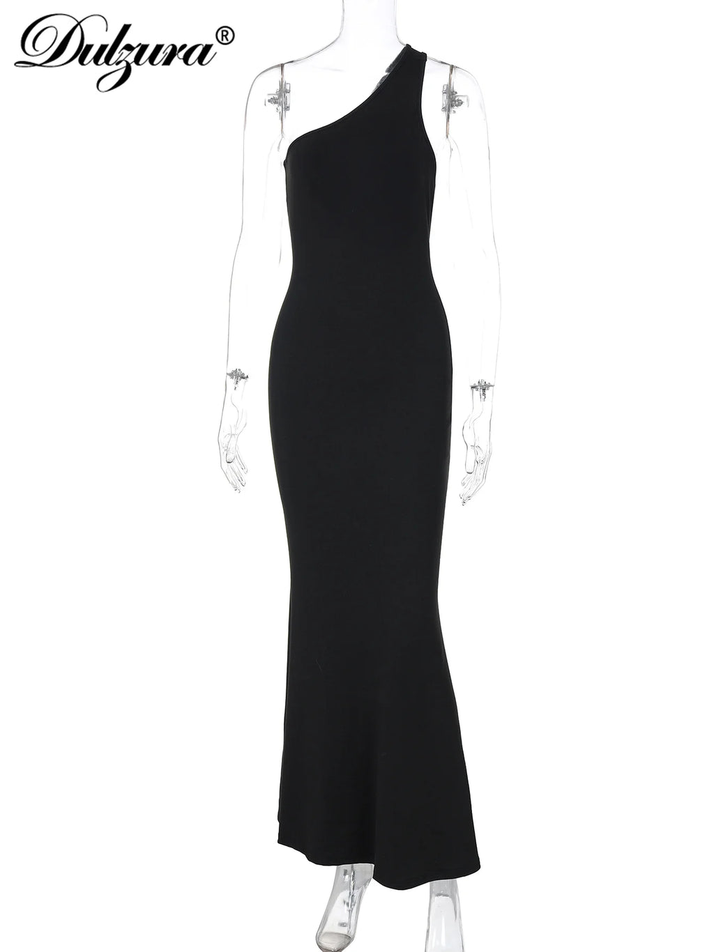 Dulzura One Shoulder Sleeveless Backless Long Dress Solid Sexy Elegant Casual Maxi Dress Party Club Streetwear Spring Summer