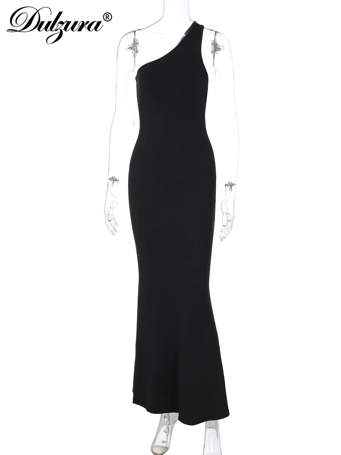 Dulzura One Shoulder Sleeveless Backless Long Dress Solid Sexy Elegant Casual Maxi Dress Party Club Streetwear Spring Summer